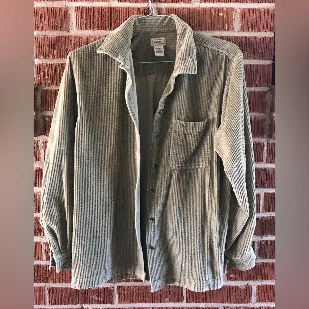 LL Bean Corduroy Button Down Shirt Medium